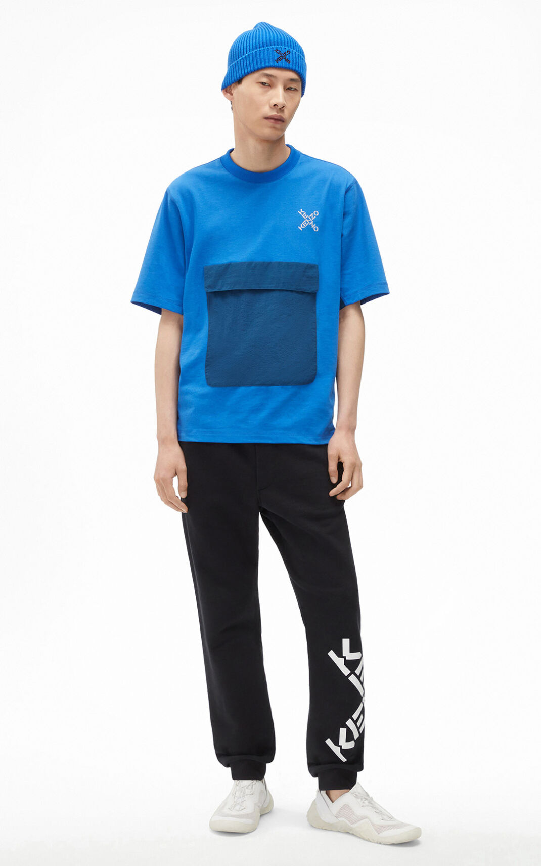 T Shirt Kenzo Sport Little X oversize Homme Bleu | LIAJ-97310